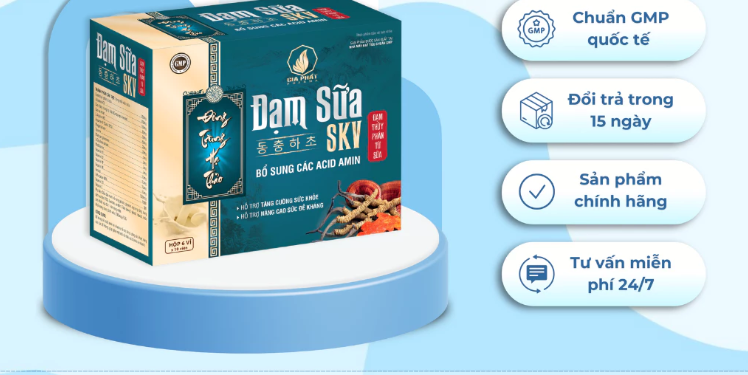 Viên Uống Đạm Sữa Giúp Tăng Cân An Toàn Được Chiết Xuất Từ Đông Trùng Hạ Thảo & Đạm Thủy Phân Từ Sữa – 60 Viên/Hộp